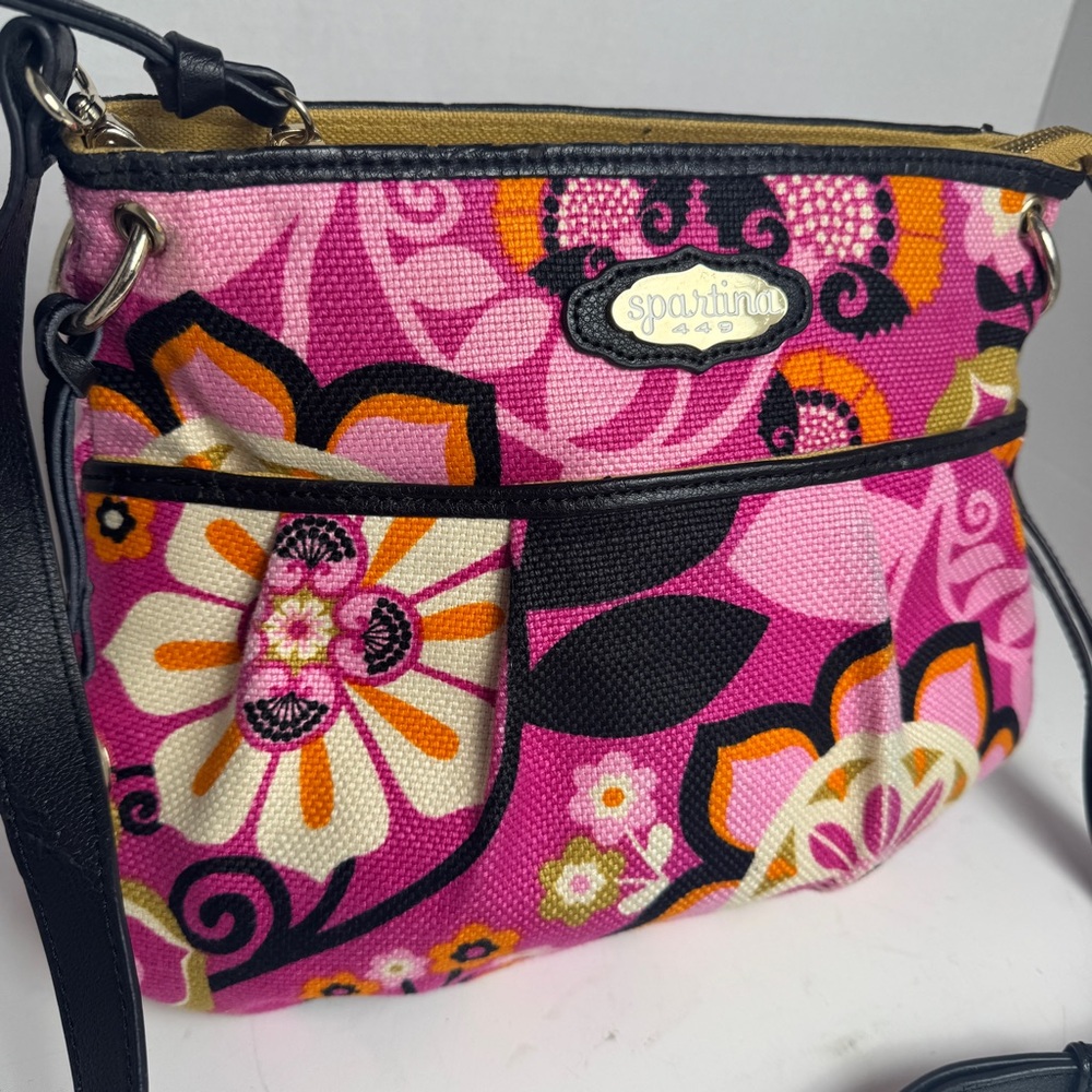 Spartina 449 Handbag Purse pleated Floral Hipster - Picture 12 of 16